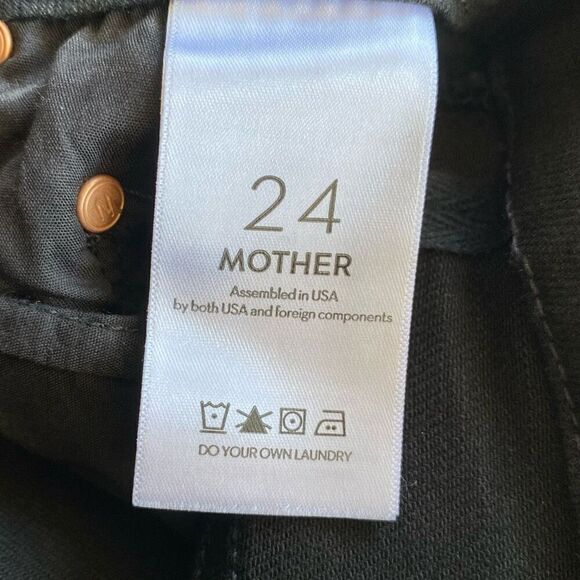 Mother Denim High Waisted Looker Skimp Black Skinny Jeans NWT Size 24 Tall - Picture 6 of 9